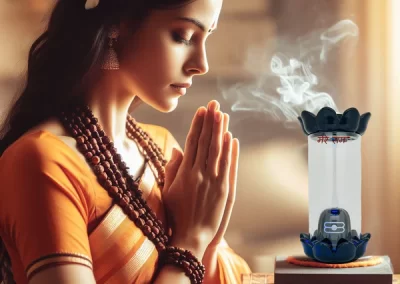 MereRam Shivling Smoke-Fountain, 7.3-inch, Ceramic, 30 Back-flow Cones, Free Gift (worth Rs. 350) – Mahamrityunjay Mantra Mini Board & Adiyogi Statue